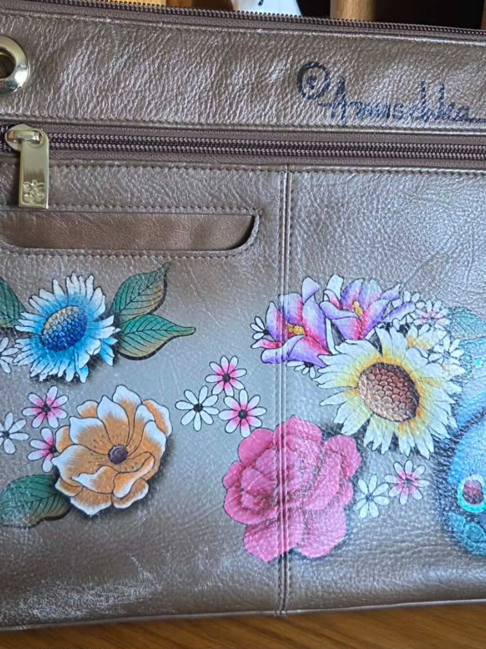 Anuschka Butterfly Crossbody Purse - Picture 12 of 13